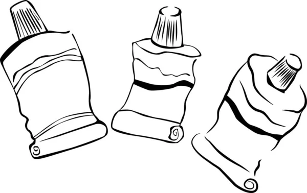 Resmi yaptıktan sonra kısmen sıkışan üç adet boya tüpü.