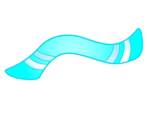 Une Écharpe Écharpe Hiver Chaude Bleue Blanche Image Vectorielle Couleur — Image vectorielle