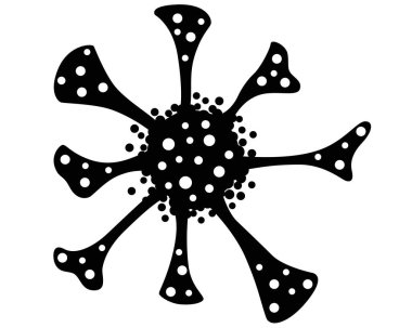 Stentor, ciliate, trompetçi, silikat kolonisi, trompet hayvanları - logo veya tek hücreli hayvanlar için vektör siluet çizimi - bir simge veya işaret için resim.