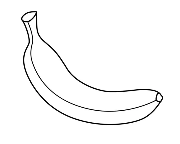 Banana Vector Linear Picture Coloring Book Logo Pictogram Banana Fruit — Stock Vector