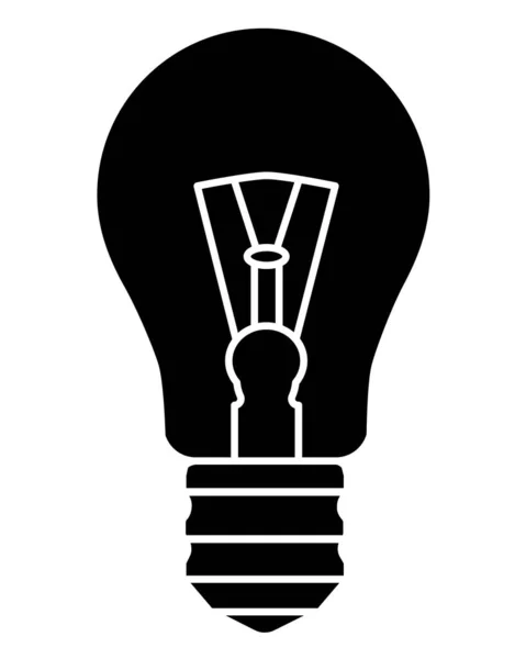 Ampoule Ampoule Incandescente Illustration Silhouette Vectorielle Pour Logo Pictogramme Une — Image vectorielle