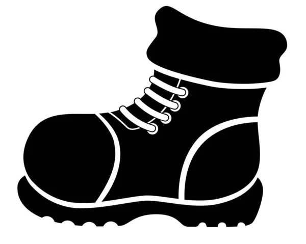 Winter Warm Boot Silueta Vectorial Para Logotipo Pictograma Bota Zapatos — Vector de stock