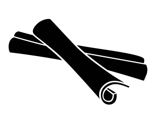 Κανέλα Αποξηραμένα Μπαχαρικά Διανυσματική Απεικόνιση Σιλουέτας Για Λογότυπο Εικονόγραμμα Καρυκεύματα — Διανυσματικό Αρχείο