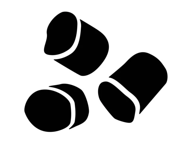 Marshmallow Confection Διανυσματική Απεικόνιση Σιλουέτας Για Λογότυπο Εικονόγραμμα Marshmallows Γλυκά — Διανυσματικό Αρχείο