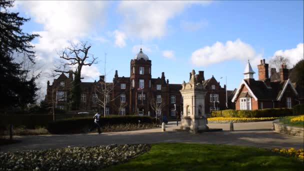 Ipswich school view from park — Stockvideo