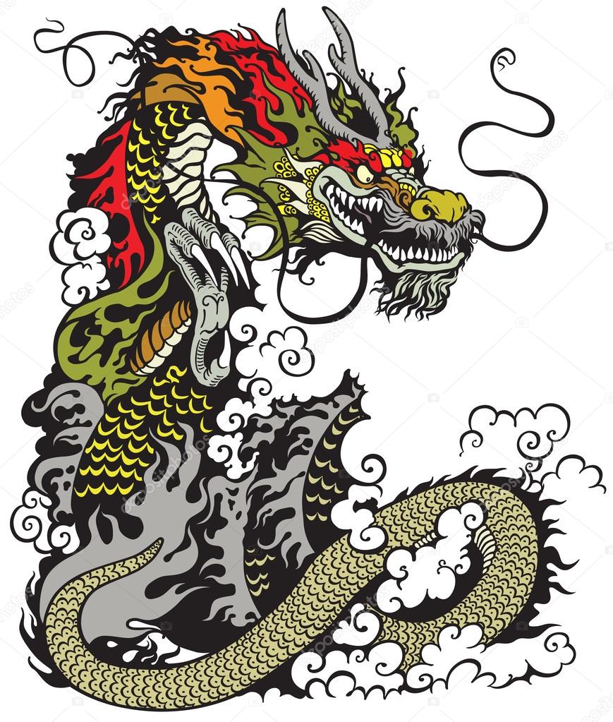 Dragon tattoo Vector Art Stock Images | Depositphotos