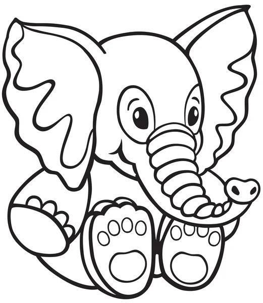 Juguete elefante — Vector de stock