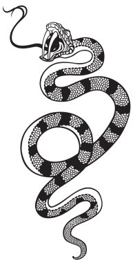 Snake tattoo vector