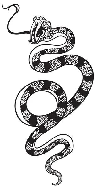 Tatuaje de serpiente — Vector de stock