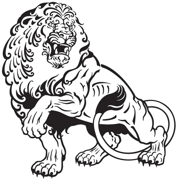Lion tattoo — Stock vektor