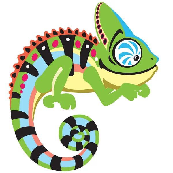 Cartoon chameleon — Stock Vector