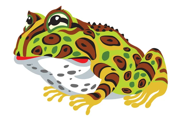 Pac-man horned frog — Stock Vector