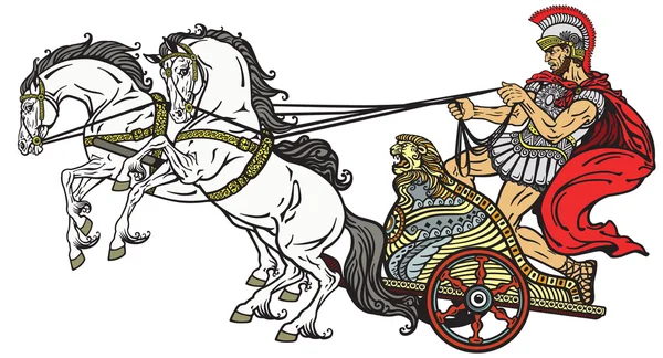 Roman war chariot — Stock Illustration Roman war chariot Vector Graphics