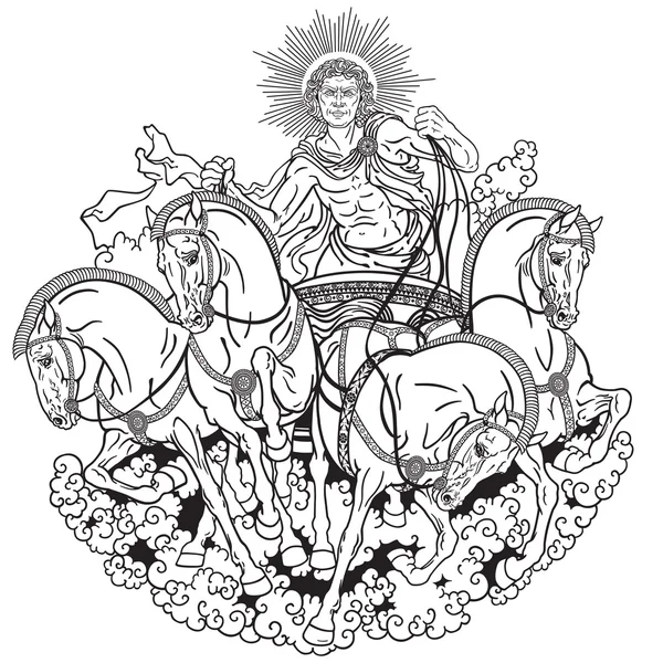 Helios black and white — Stock Illustration Helios black and white Royalty Free Stock Illustrations