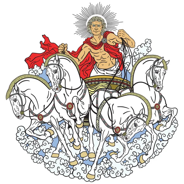 Helios personification of the sun — Stock Illustration Helios personification of the sun Royalty Free Stock Vectors
