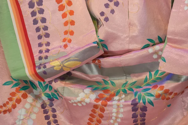 Detalhe do tecido Kimono durante a apresentação — Fotografia de Stock