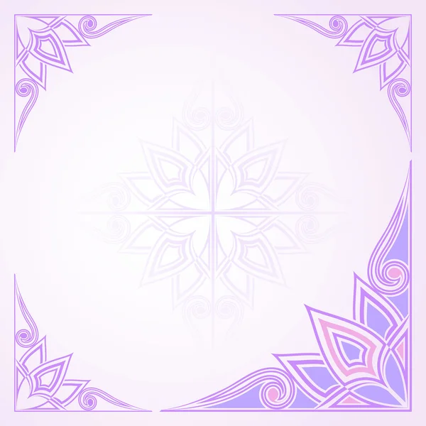 Marco floral rosa y púrpura abstracto con espacio para copiar . — Vector de stock
