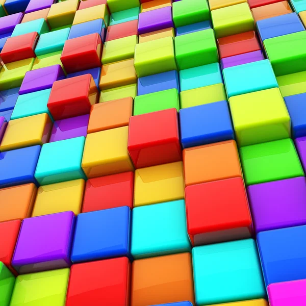 Abstract colorful 3D cubes background. — Stock Photo, Image