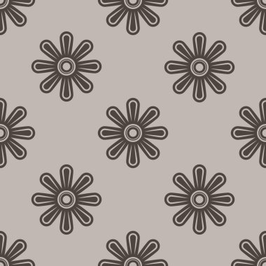 Soyut sorunsuz bej ve kahverengi çiçek duvar kağıdı vektör bilmece