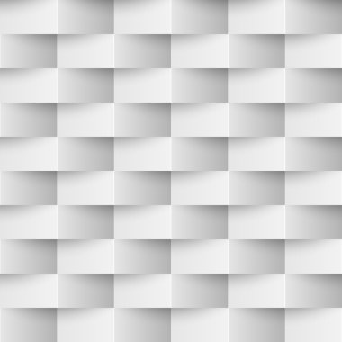 Beyaz duvar vektör arka plan sorunsuz 3d dokulu.