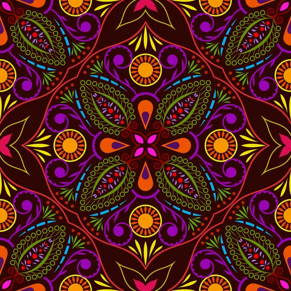 Modèle vectoriel de fleurs colorées sans couture abstraites . — Image vectorielle