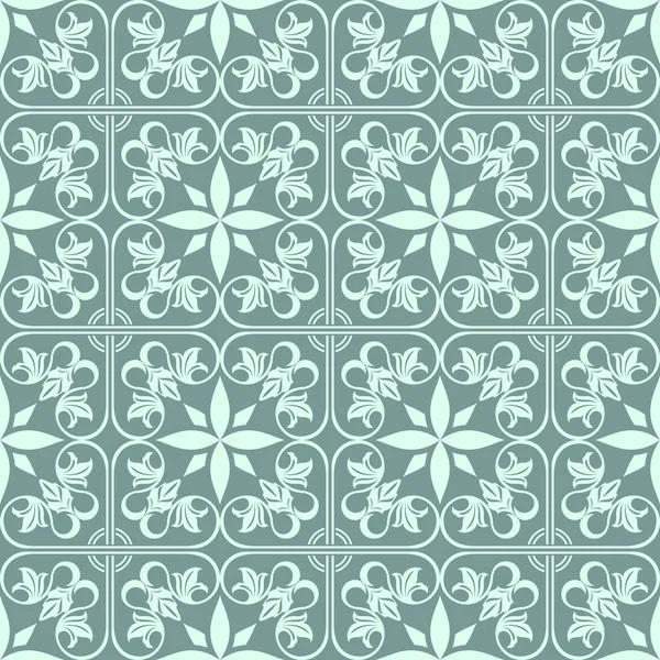 Modèle vectoriel de fleurs vintage sans couture vert abstrait . — Image vectorielle