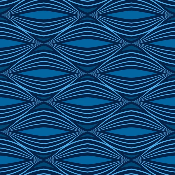 Bleu sans couture motif de papier peint vectoriel géométrique . — Image vectorielle