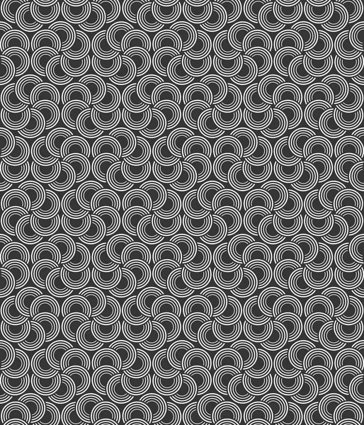 Abstrait sans couture noir et blanc cercles fond vectoriel . — Image vectorielle