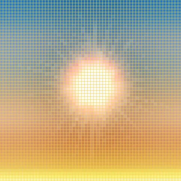 Abstrait été soleil coloré mosaïque vecteur fond . — Image vectorielle