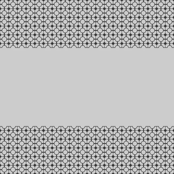 Cuadrícula adornada con fondo vectorial de espacio de copia gris . — Vector de stock