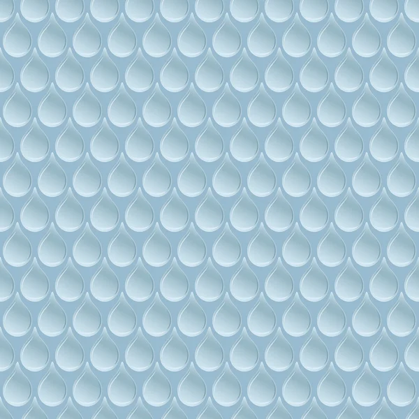 Seamless blue water drop regular pattern. — Stock Vector