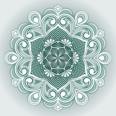 Soyut çiçek süsleme vektör yuvarlak.