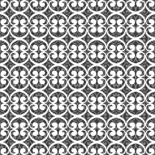 Nahtlose weiße und graue geometrische Muster. — Stockvektor