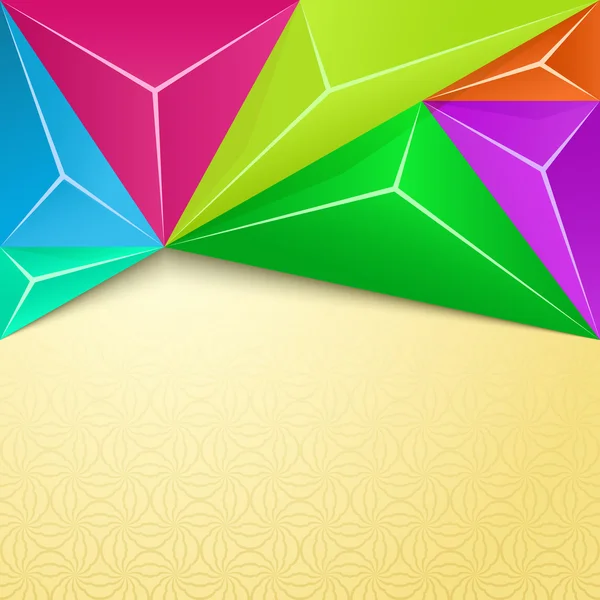 Pozadí abstraktní barevné trojúhelníky — Stockový vektor