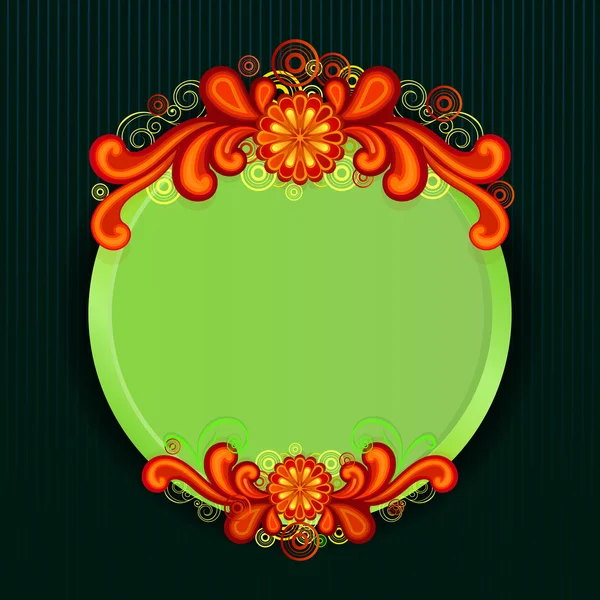 Vintage floral frame vector design com espaço de cópia . — Vetor de Stock