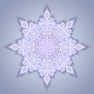 Kar tanesi şekil tasarlamak gölge ile.