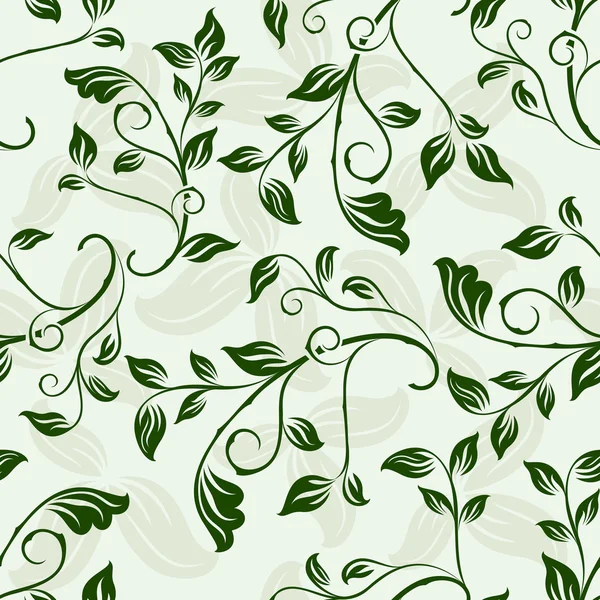 Sans couture vert floral printemps vecteur fond . — Image vectorielle