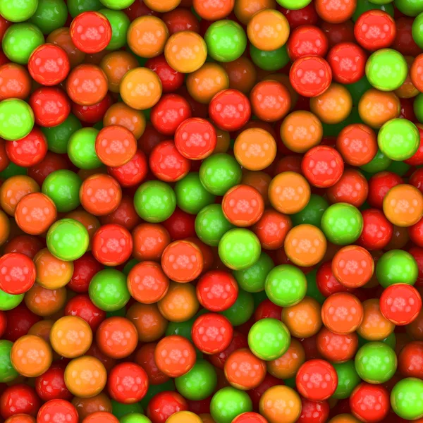 Цветные красные и зеленые глянцевые шарики фон . — стоковое фото