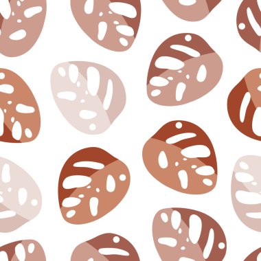 Kusursuz sonbahar yaprakları. Düş! Düz konsept vektör çizimi. Boho pembe renkleri