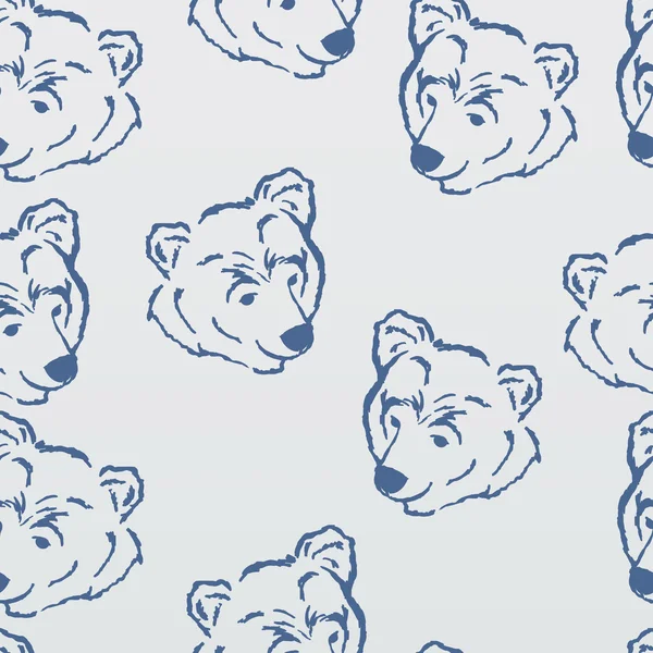 Χωρίς ραφή πρότυπο, πολική αρκούδα — Διανυσματικό Αρχείο
