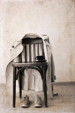 Sanat retro tarzı, vintage sandalye, klasik hendek, spor s