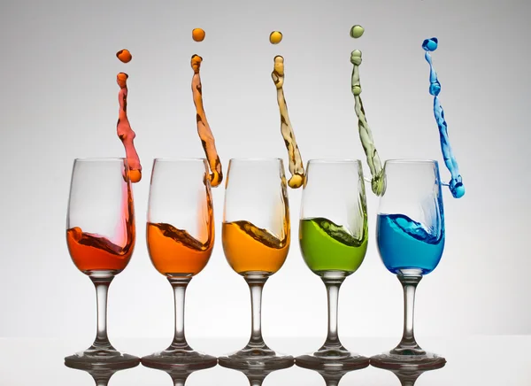 Harmonic cheers colorful splashes — Stock Fotó