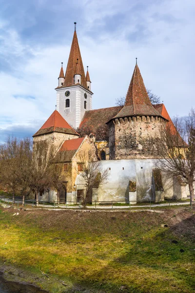 Iglesia fortificada de Cristian, Sibiu, Rumania — Foto de Stock