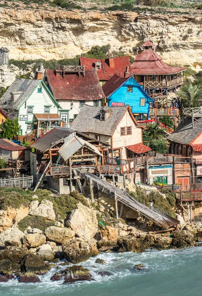 Popeye wieś, Malta — Zdjęcie stockowe
