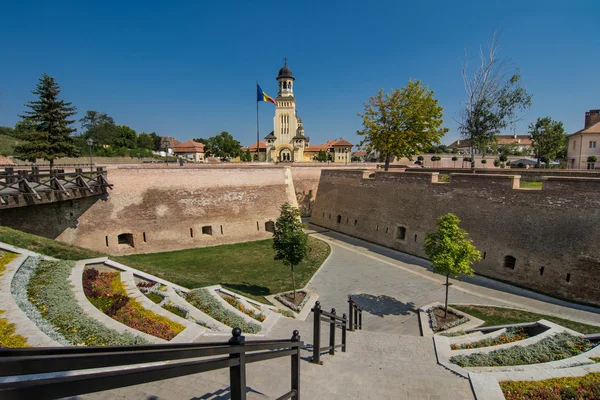 Belltower arcybiskupstwa katedry, alba iulia — Zdjęcie stockowe