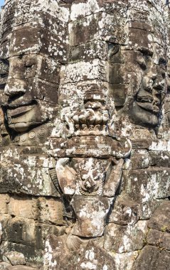 Bayon tapınakta siem reap, Kamboçya