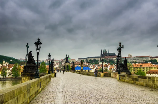 Ponte Carlo Praga vista dall'alto — Foto Stock