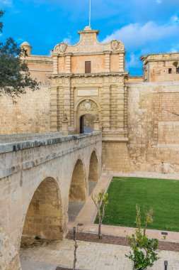 Mdina entrence gate, in Malta clipart