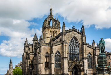 St Giles Katedrali, günbatımı, Edinburgh, İskoçya