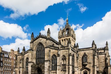 St Giles Katedrali, günbatımı, Edinburgh, İskoçya